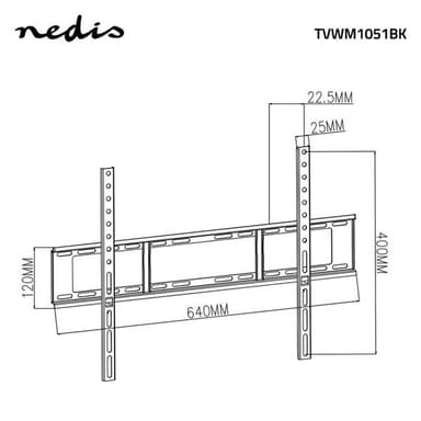 Nedis Kiinteä Seinäkiinnike TV 37-70""
