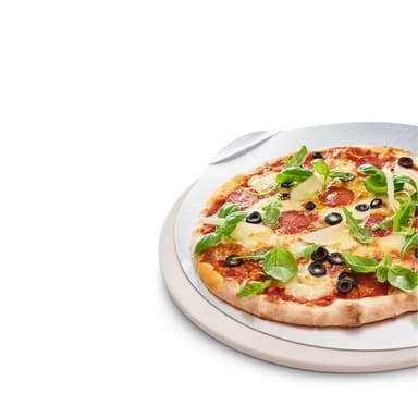 Dangrill Pyöreä Pizzakivi 38cm Alumiinialustalla - Täydelliset Kotipizzat