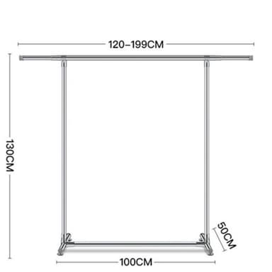 Teleskooppinen vaateteline 120 - 200 cm