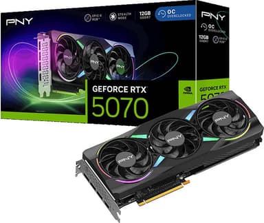 PNY GeForce RTX 5070 12 GB ARGB 3X OC näytönohjain