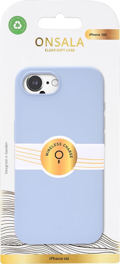 Onsala iPhone 16E Silicone suojakuori (sininen)