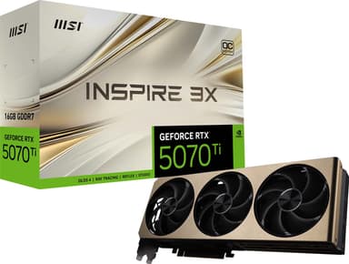 MSI GeForce RTX 5070 Ti 16G INSPIRE 3X OC PLUS näytönohjain