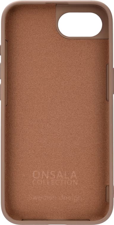 Onsala iPhone 16E Silicone suojakuori (suklaanruskea)