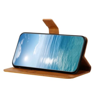 SKALO Xiaomi Redmi Note 14 5G PU-Nahka Lompakkokotelo - Vaaleanruskea