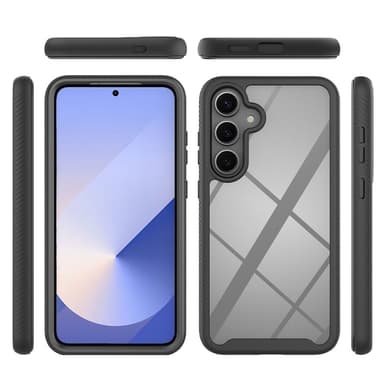 SKALO Samsung S25 Shockproof Clear Hybrid+Näytönsuoja Suojakuori - Violetti