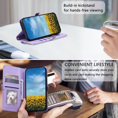 SKALO Xiaomi Redmi Note 14 Pro 5G PU-Nahkakuori Lompakkokotelo - Violetti