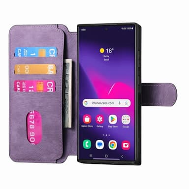 SKALO Samsung S25 Ultra CASENEO MW-03 Lompakkokotelo - Violetti