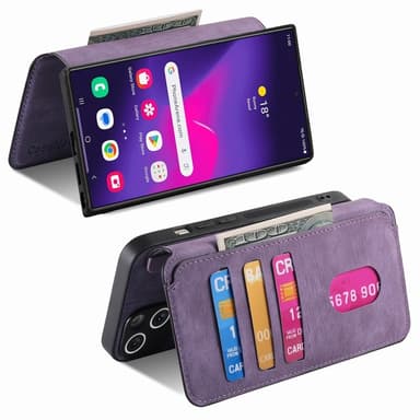 SKALO Samsung S25 Ultra CASENEO MW-03 Lompakkokotelo - Violetti