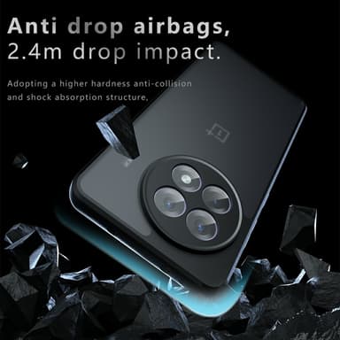SKALO OnePlus 13R Skin-touch Hybrid Suojakuori - Musta