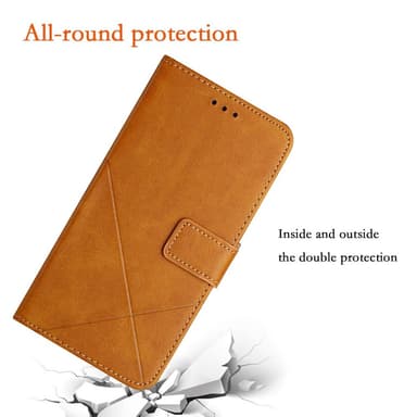 SKALO Xiaomi Redmi Note 14 5G PU-Nahka Lompakkokotelo - Vaaleanruskea