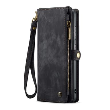 CaseMe Samsung S25+ 008 BIg Wallet 2in1 Magnet Lompakkokotelo - Musta