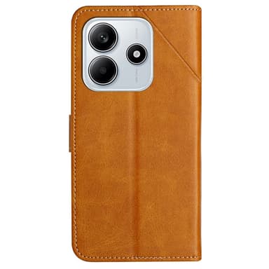 SKALO Xiaomi Redmi Note 14 5G PU-Nahka Lompakkokotelo - Vaaleanruskea