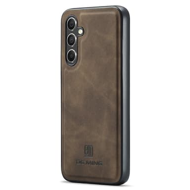 DG MING Samsung S25 Premium PU-nahka Hybrid Suojakuori - Tummanruskea