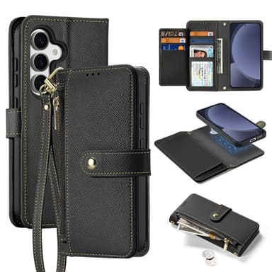 DUX DUCIS Samsung S25 Lawa Series Lompakkokotelo - Musta