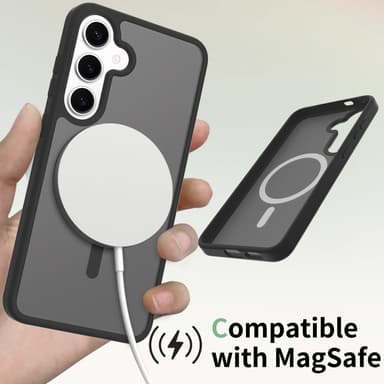 SKALO Samsung S25+ Skin-touch Hybrid Suojakuori - Musta
