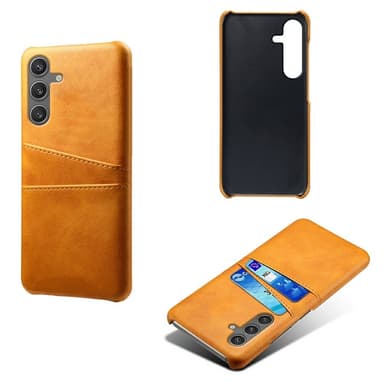 SKALO Samsung S25 PU-Nahkainen Kortholderi Suojakuori - Vaaleanruskea