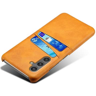 SKALO Samsung S25 PU-Nahkainen Kortholderi Suojakuori - Vaaleanruskea
