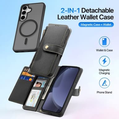 DUX DUCIS Samsung S25 Lawa Series Lompakkokotelo - Musta
