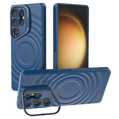 SKALO Samsung S25 Ultra Ripple Texture Suojakuori - Sininen
