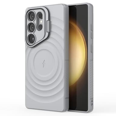 SKALO Samsung S25 Ultra Ripple Texture Suojakuori - Harmaa