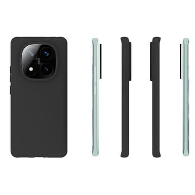 SKALO Xiaomi Redmi Note 14 Pro+ 5G Mattamusta Ultrahohut TPU Suojakuori - Musta