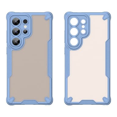 SKALO Samsung S25 Ultra Armor Hybrid Frosted Suojakuori - Sininen