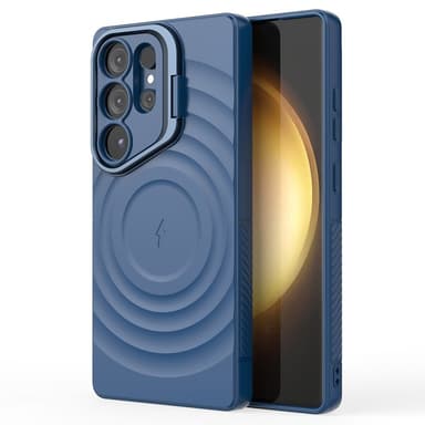 SKALO Samsung S25 Ultra Ripple Texture Suojakuori - Sininen
