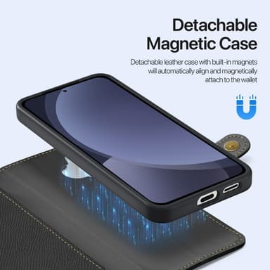 DUX DUCIS Samsung S25 Lawa Series Lompakkokotelo - Musta