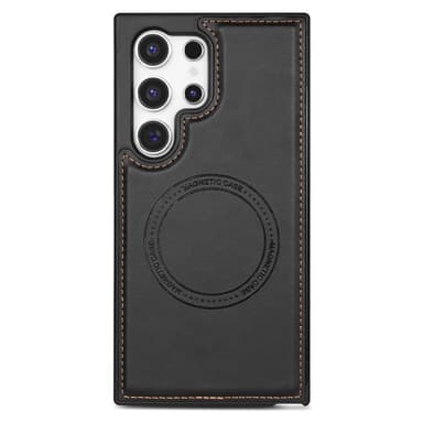 SKALO Samsung S25 Ultra PU-nahkainen Irrotettava Lompakkokotelo Suojakuori - Musta