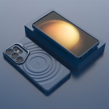 SKALO Samsung S25 Ultra Ripple Texture Suojakuori - Sininen