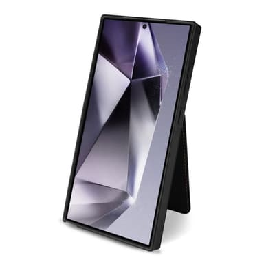 SKALO Samsung S25 Ultra PU-nahkainen Irrotettava Lompakkokotelo Suojakuori - Musta
