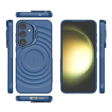 SKALO Samsung S25 Ripple Texture Suojakuori - Sininen