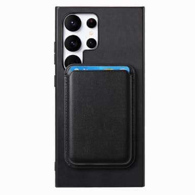 SKALO Samsung S25 Ultra 2-in-1 PU-nahkakotelo+korttikotelo - Musta