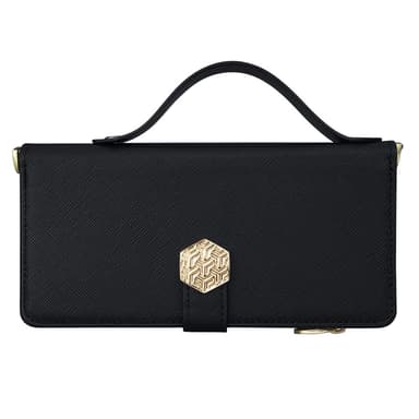 SKALO Xiaomi Redmi Note 14 5G Big Wallet Cross Texture Lompakkokotelo - Musta