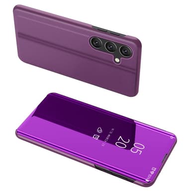 SKALO Samsung S25+ Clear View Lompakkokotelo - Violetti