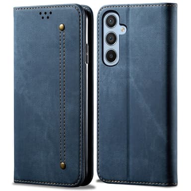 SKALO Samsung S25+ Jeans Lompakkokotelo - Sininen