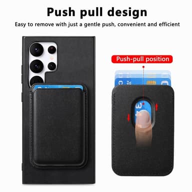 SKALO Samsung S25 Ultra 2-in-1 PU-nahkakotelo+korttikotelo - Musta
