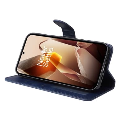 SKALO OnePlus 13 PU-nahka Lompakkokotelo - Sininen