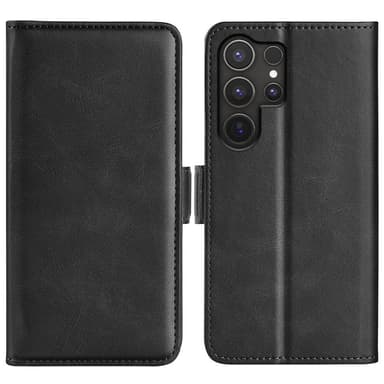 SKALO Samsung S25 Ultra Premium ID Lompakkokotelo - Musta
