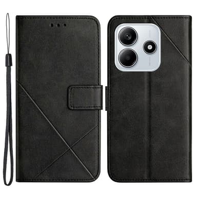 SKALO Xiaomi Redmi Note 14 5G PU-Nahka Lompakkokotelo - Musta