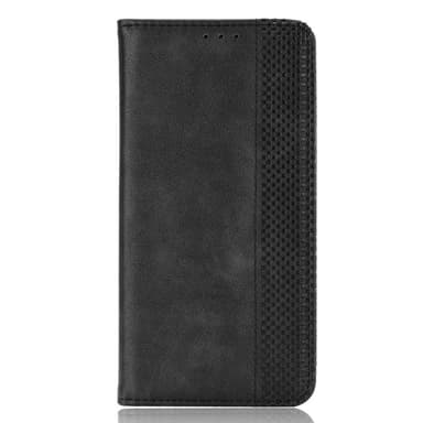 SKALO OnePlus 13R Embossed Premium Lompakkokotelo - Musta
