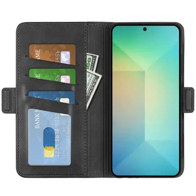 SKALO Samsung S25 Premium ID Lompakkokotelo - Musta