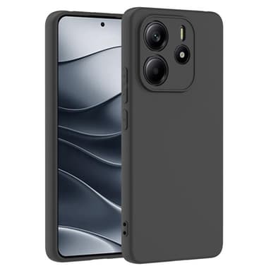 SKALO Xiaomi Redmi Note 14 4G Mattamusta Ultraohut TPU Suojakuori - Musta