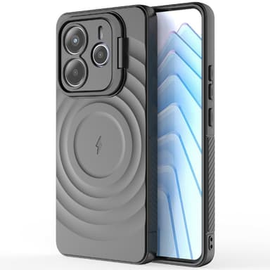 SKALO Xiaomi Redmi Note 14 5G Ripple Texture Suojakuori - Musta