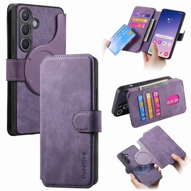 SKALO Samsung S25 CASENEO MW-03 Lompakkokotelo - Violetti