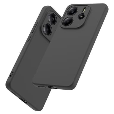 SKALO Xiaomi Redmi Note 14 4G Mattamusta Ultraohut TPU Suojakuori - Musta