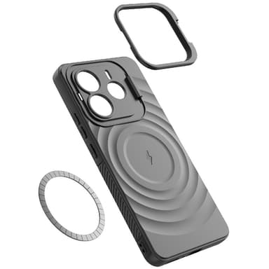 SKALO Xiaomi Redmi Note 14 5G Ripple Texture Suojakuori - Musta