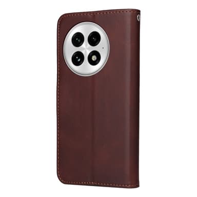 SKALO OnePlus 13 PU-nahka Lompakkokotelo - Ruskea
