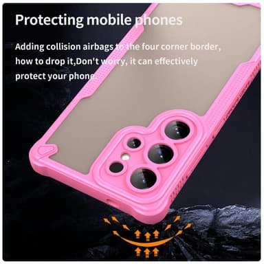 SKALO Samsung S25 Ultra Armor Hybrid Frosted Suojakuori - Pinkki