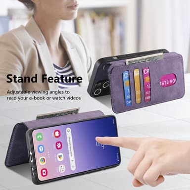 SKALO Samsung S25 CASENEO MW-03 Lompakkokotelo - Violetti